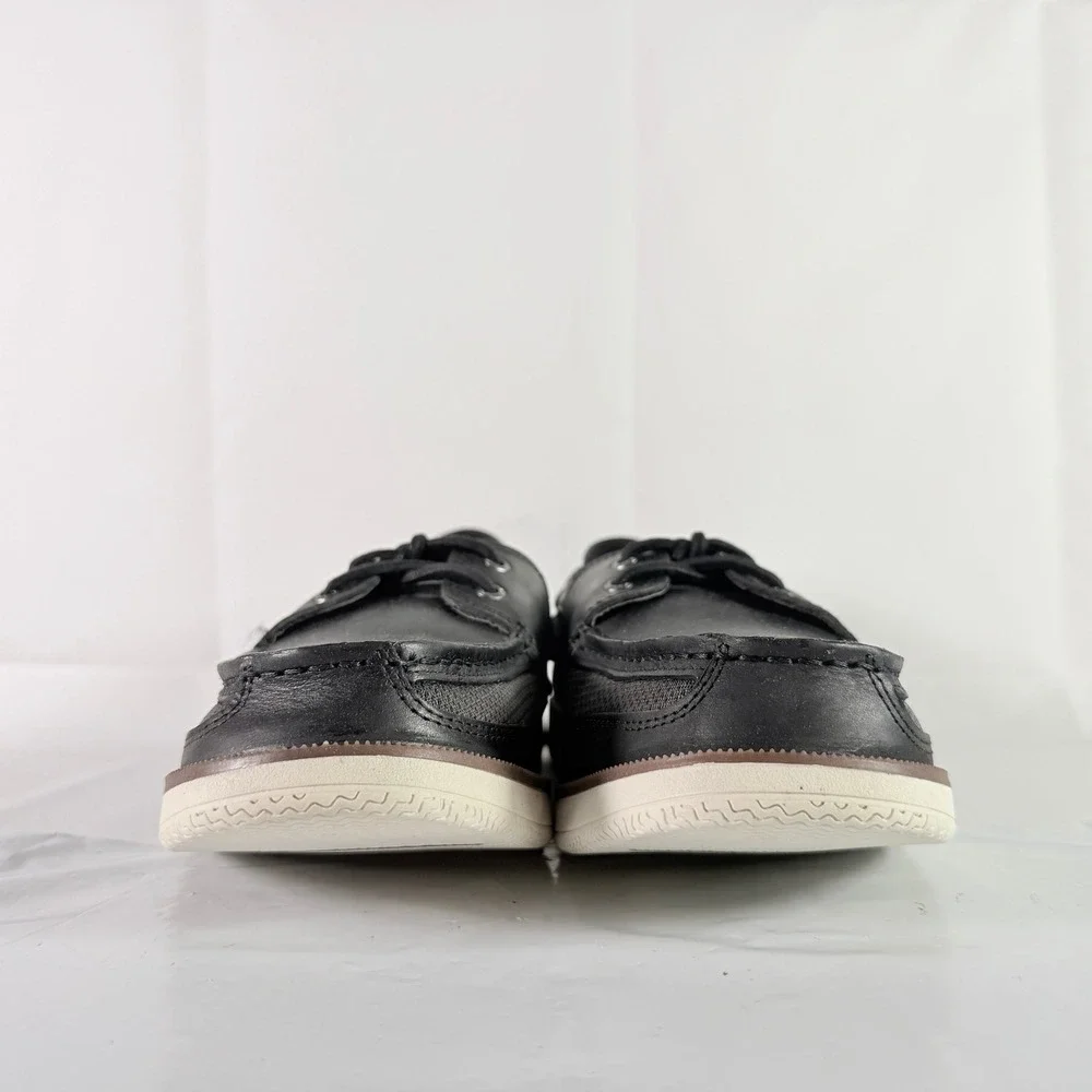 Sperry Surveyor‎ 2-Eye Black Leather Men Boat Shoes 11.5 M